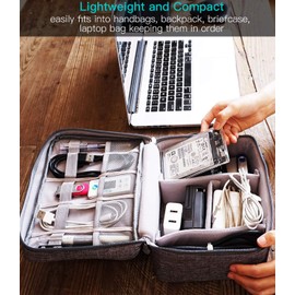 HCFGS Elektronische Tasche - Elektronik zubehör organisator Tasche Cubes Kabel Etui - wasserdicht universal travel Kabel Organizer Tasche (grau)