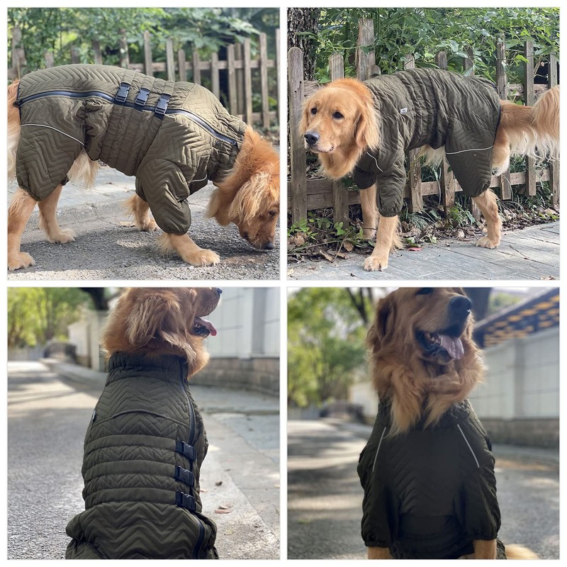 Warm Dog Coat Double Layers Dog Vest, 4 Legs Covered