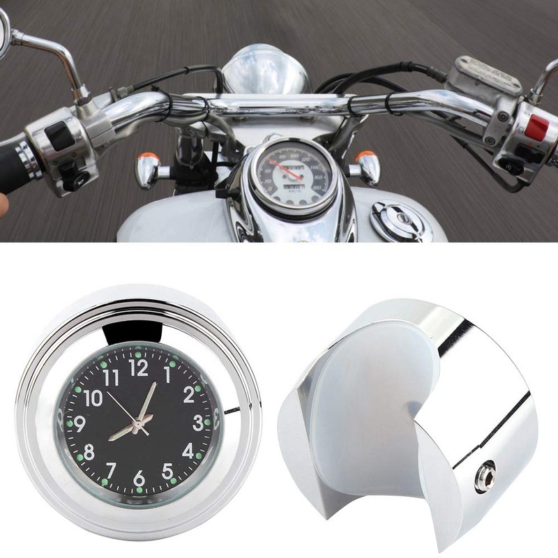 EVGATSAUTO Motorcycle Handlebar Watch, 7/8 Inch 1 Inch Motorcycle Handlebar