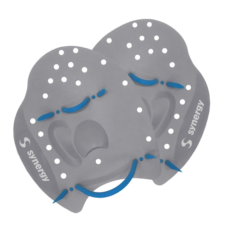 Synergy Hand Paddles for Swim Training (Slate, Medium)