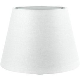 Wogati® Premium Lampshade, E14/E27, Cotton, Various Sizes and Colours, Colour: White, Size: L, Lampshade for Floor Lamp, Hanging Lamp, Table Lamp