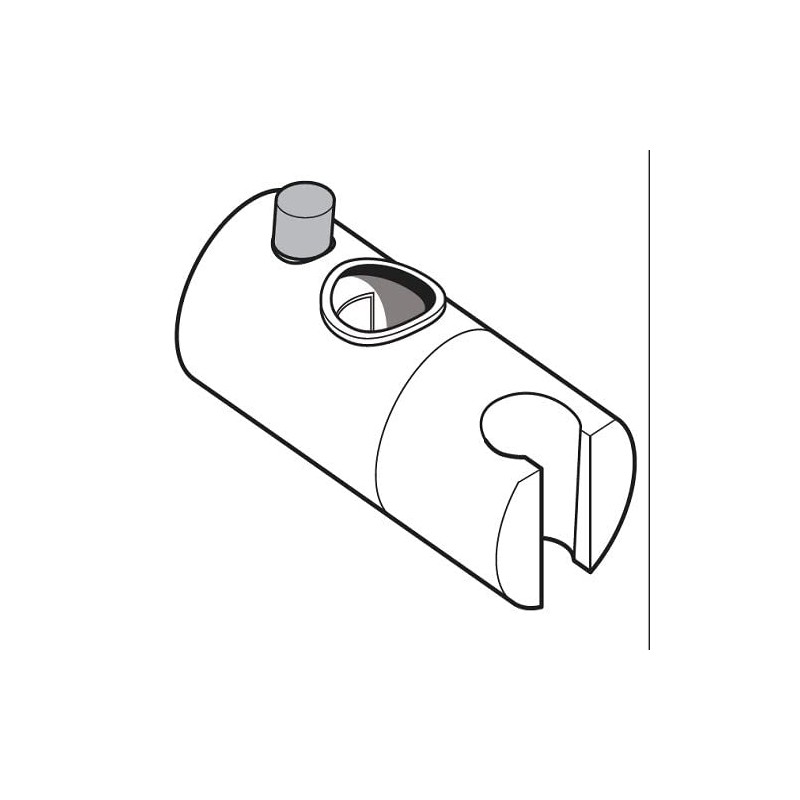 Triton Showers RERRHH22WHT Riser Rail Handset Holder, White, 22 mm