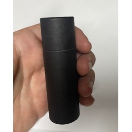 Empty Cardboard Deodorant Containers - Push-up style, top-fill, reusable and biodegradable 1.0 oz (15 Count (Pack of 1), Black)