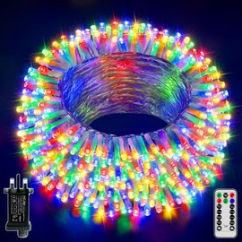 Hopexy Fairy Lights Plug in, 20m 200 LEDs Fairy Lights Mains Powered with Timer, Waterproof Multicolour String Lights with Remote/8 Modes/Indoor Outdoor for Bedroom Patio Party Tree Decorations