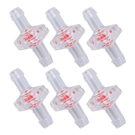 10Pcs One Way Check Valve PP Plastic Transparent Check Valve Garden Irrigation Hose Non Return Valve Aquarium Tank Air Pump One Way Valve Pagoda Joint (7mm transparent)