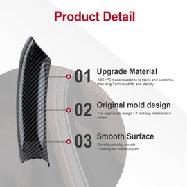 OVANOH 1PCS Carbon Fiber Pattern Driver Side Door Pull Handle Covers Compatible with X3 F25 2010-2016 X4 F26 2014-2017 Left Door Handle Interior Pull Handle