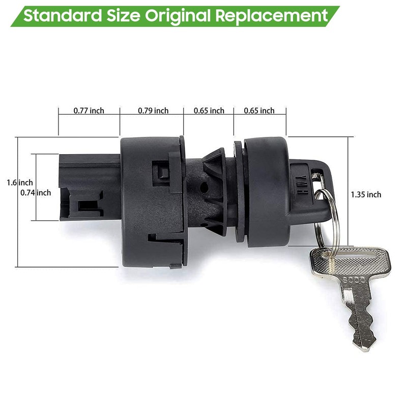 10L0L Golf Cart Ignition Key Switch for Yamaha G29, 2