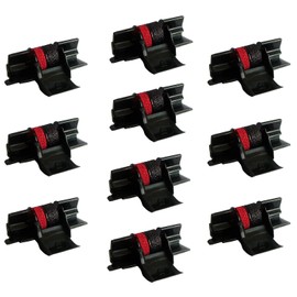 THJOPOKEEL IR-40T Cintas de Rodillo de Tinta, Compatible con Rodillo de Tinta calculadora de Repuesto para IR-40T CP-13 NR-42. (Negro y Rojo)