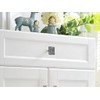 ESreake 10 Pack Extra Large Square Crystal Rhinestone Cabinet Knobs