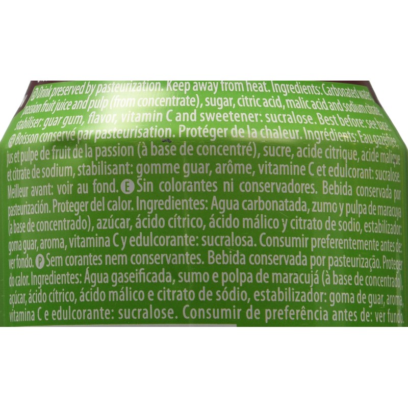 Sumol Passion Fruit Soda Portugal 11.15 Oz. Cans 6 Pack