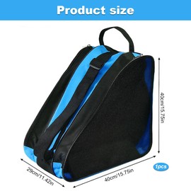 Roller Skate Bag, Unisex Ice Skate Bag with Adjustable Shoulder Strap, Roller Skate Carry Bag, Oxford Cloth Skating Accessories for Women Men Adults
