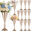 14 Tall Golden Metal Tabletop Vase Wedding Flower Display Stand
