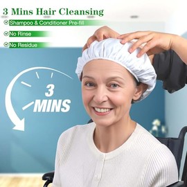 Gorros Champú Enjuague Bestlink Paquete Agua Pacientes Postrados Cama Ancianos Ducha Lavarse Cabello Después Una