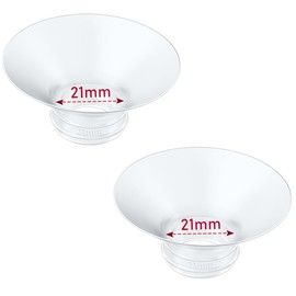 IVARONAL Flange Insert 2PCS 21mm Compatible with Momcozy M9/M6/M5/S12 Pro/S9 Pro/S12/S9,Spectra/Medela/Elvie/Bellababy/TSRETE/AWESMOM/Lansinoh Breast Pump 24mm Shields/Flanges