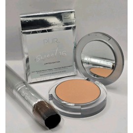 PUR 4 In 1 Pressed Mineral Makeup SPF 15 Powder Foundation BLUSH MEDIUM w/BRUSH!