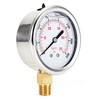 Stainless Steel Hydraulic Liquid Filled Fuel Pressure Gauge 0-3500 PSI