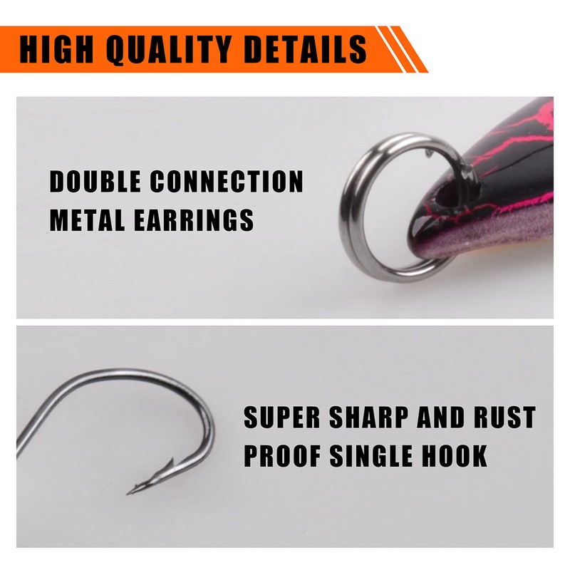 Fishing Lure Spinner Bait, 12pcs Spoon Lures Hard Metal Fishing