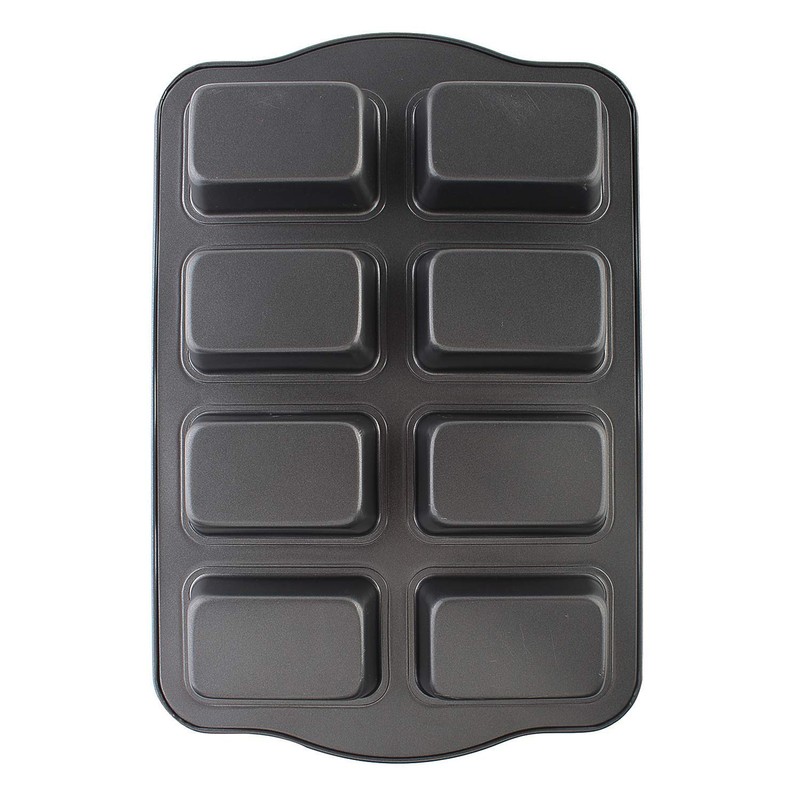 Twscvc Mini Loaf Pan, 8-Cavity Non-Stick Muffin Pan,Carbon Steel Brownie
