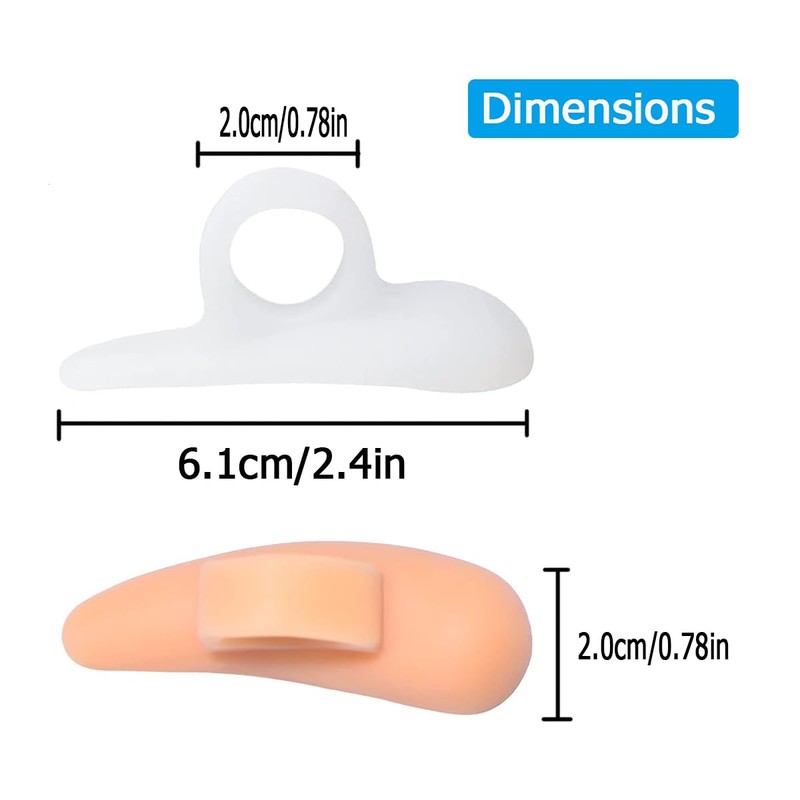 Hammertoe Corrector - 8 Stück Hammerzehenkissen, Silikon Hammerzehenpolster, Unterzehenstütze Korrektor