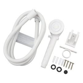 RV Shower Set, Handheld Wide Application Shower Head Easy to Control Water Saving for Travel Trailer for Yacht (White)