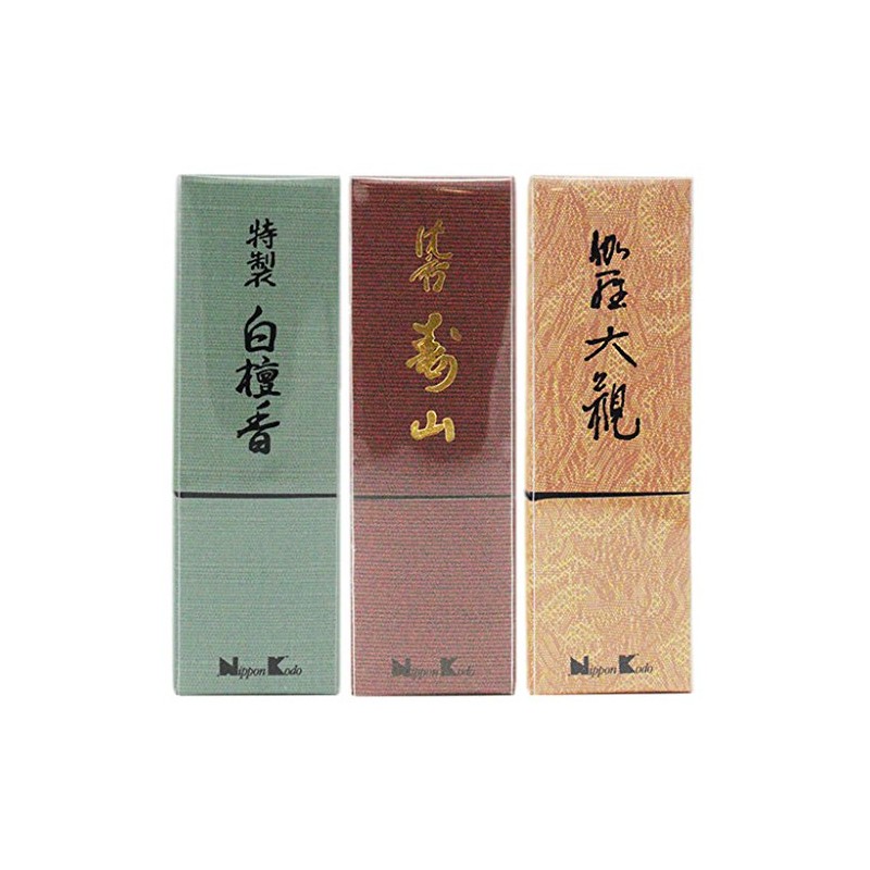 Set of 3 sticks with 20 pieces of agarwood, 24