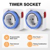 Adiwo Mechanical Timer, Pack of 2 Analogue Timer for Indoor