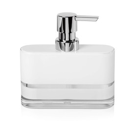 Möve Soap Dispenser, White - 44227-001, Line Series, Acrylic, 13 x 4 x 14 cm, 0.52 lbs