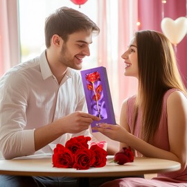 Valentines Day Gifts for Her,Valentines Gifts for Women,Birthday Gifts for Women,Red Valentines Rose Flower Gifts,Artificial Flower Gifts For Mom,Wife,Grandma,Valentines,Anniversary,Mother’s Day