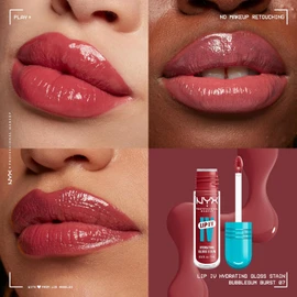 NYX Professional Makeup, Lip IV Tinta para Labios Hidratante con Efecto Gloss- Tono Bubblegum Burst (Rosa Natural)