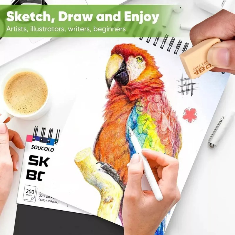 Cuaderno A4 De Boceto Y Dibujo 100 Hojas/200 Páginas Blank