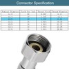 sourcing map 16 Inch Long Faucet Supply Line Connector, G3/8