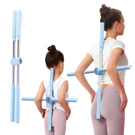 Yoga Cross Strick, Posture Correction Strick - Relieve Back Pain in Men and Women - Upper and Lower Back Stretchers and Straighteners -24.4-36.2in Stretching Strick - Neck Hump Corrector