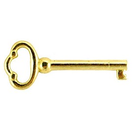 KY-2 Reproduction Brass Plated Hollow Barrel Key Set of 2 Keys (2)