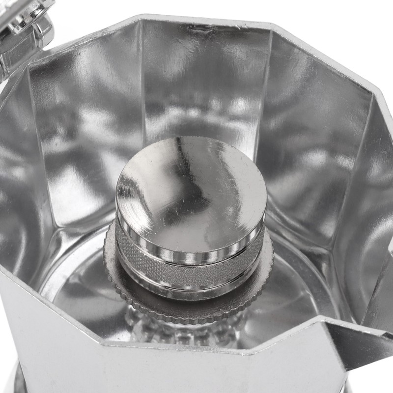 Moka Pot with Double Valve 150ML octagonal Aluminum Moka Stovetop