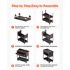 VEVOR 4-Tier Tool Cart with Wheels, 350 lbs Load Capacity,