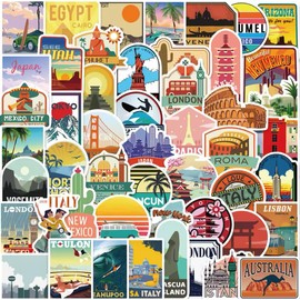 50 Pack Global Destination Locations Sticker Pack