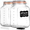 [UPGRADE] 2 Pack Square Super Wide Mouth Airtight Glass Storage