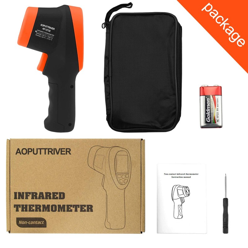 Infrared Thermometer High Temp Thermometer Pyrometer -58℉~2732℉ (-50℃ to 1500℃),