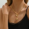 Chunky Gold Necklaces for Women Big Heart Necklaces Silver Heart