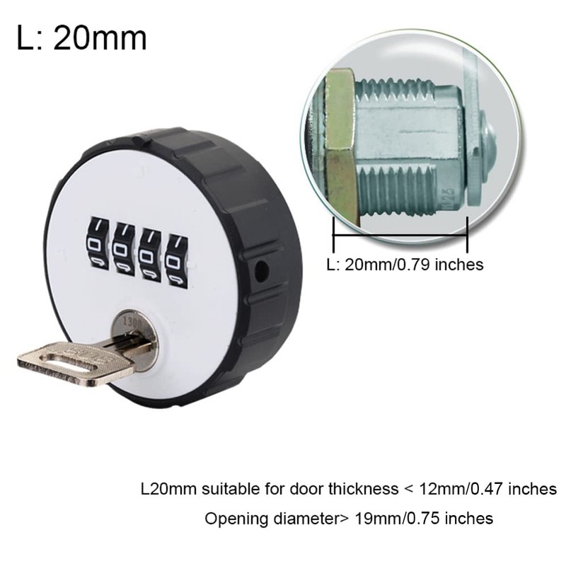 Maizoon Combination Cabinet Cam Lock 4 Digital Resettable Round Padlock