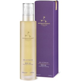 Aromatherapy Associates De-stress Body Oil, 100ml infused with Arnica Montana Flower extract, Rosemary and the exceptional benefits of Ginger, Destress Muscle After Gym