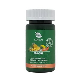 Blen Pro-GUT Cápsulas Digestivas con Probióticos, Prebióticos y Enzimas, 60 Cápsulas de 350 mg                                                        