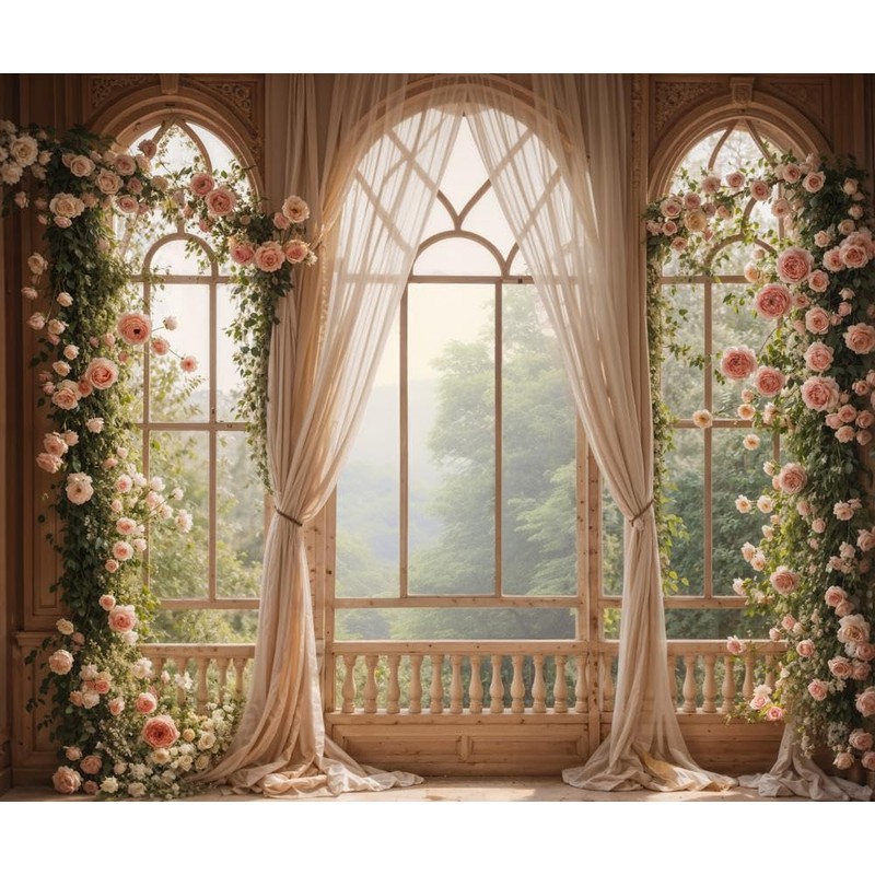 Kate Flower Wall Backdrops for Photography Arch Photo Background Window