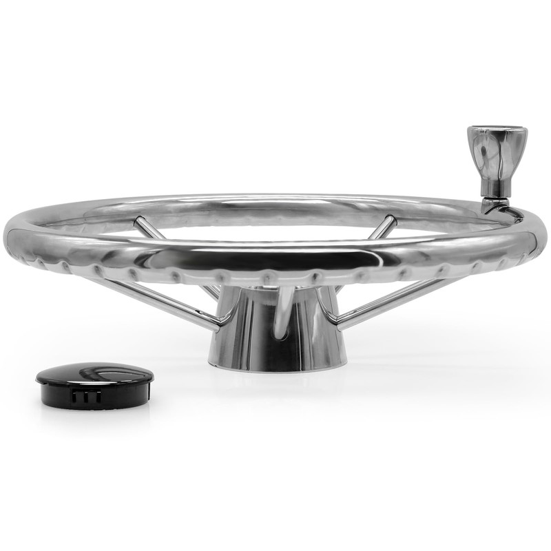 5-Spoke Destroyer Style Stainless Boat Steering Wheel, Marine Steering Wheel