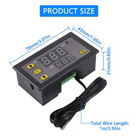 Coliao 2pcs Digital Temperature Controller W3230 Digital LED Thermostat Switch with Waterproof Probe AC110-220V Programmable Heating Cooling Electronic Thermostat Control -50℃ to 120℃