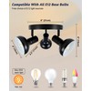 LTBLIGHT Black Track Lighting, 3-Head Adjustable Complete Track Lighting Kits,Metal