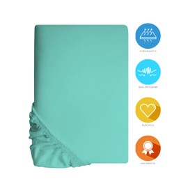 Lavea Jersey Fitted Sheet, Maya Series, 100% Cotton, High-Quality Workmanship, Elasticated and Oeko Tex 100 certified