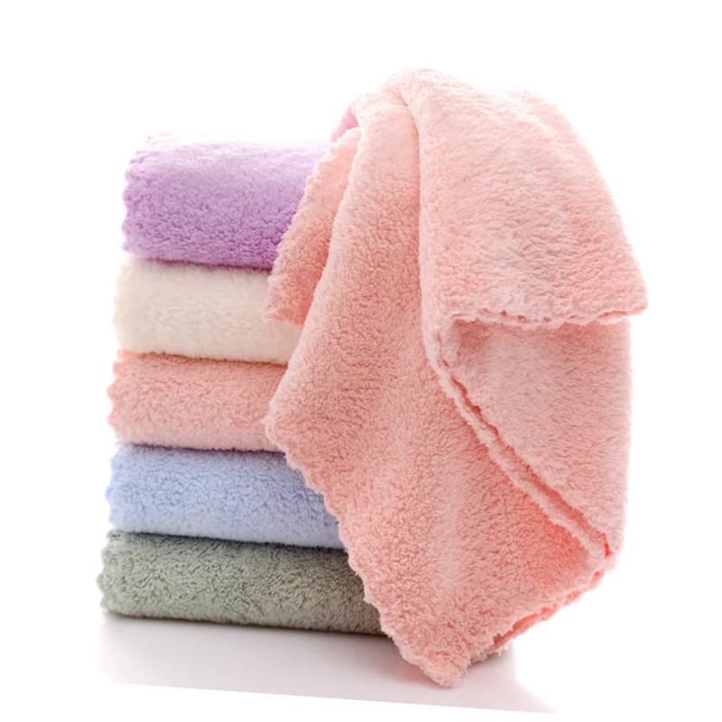 FOMIYES 10pcs Soft Makeup Remover Cloth Fast Drying Washcloth Micro-fiber