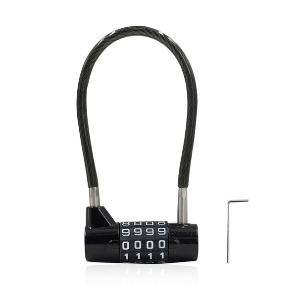 4 Digit Combination Lock for Locker, 6.8 Inch Resettable Combination