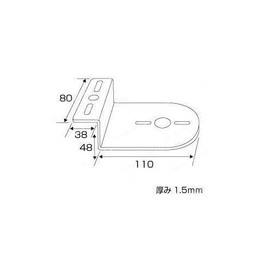 ステンレス マーカー取付ステー Z型 80x48x110 1個 502804